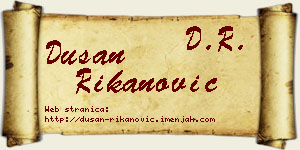 Dušan Rikanović vizit kartica